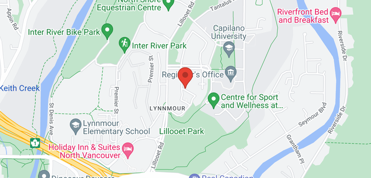 map of 1032 LILLOOET ROAD